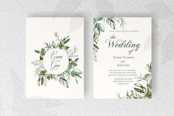 Download Floral Wedding Invitation Template Card - Floral Collection